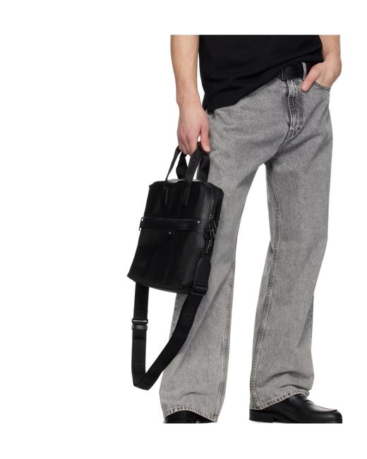 Boss Black Boss Ray Logo Embossed Zipped Laptop Bag for men