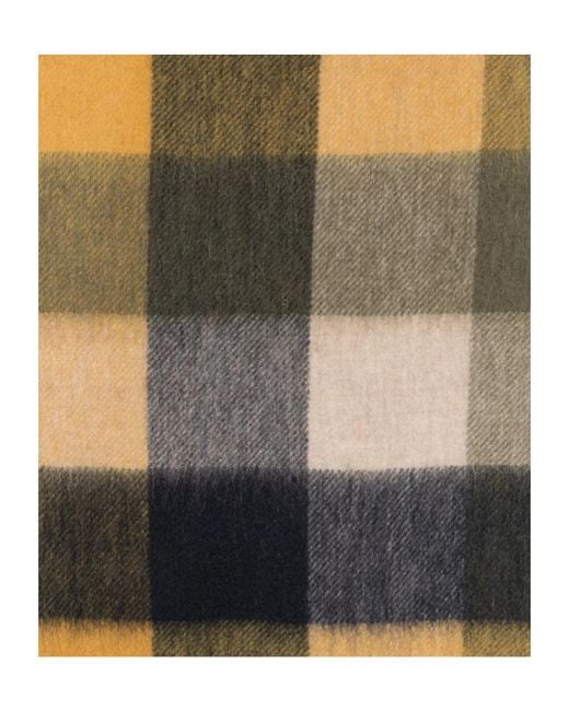 Barbour White Brushed-Effect Check-Plaid Scarf for men
