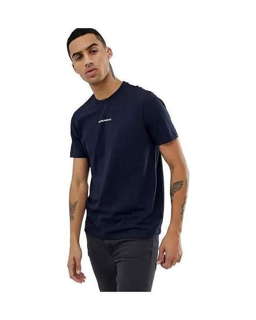 Emporio Armani Blue Round-Necked T-Shirt for men