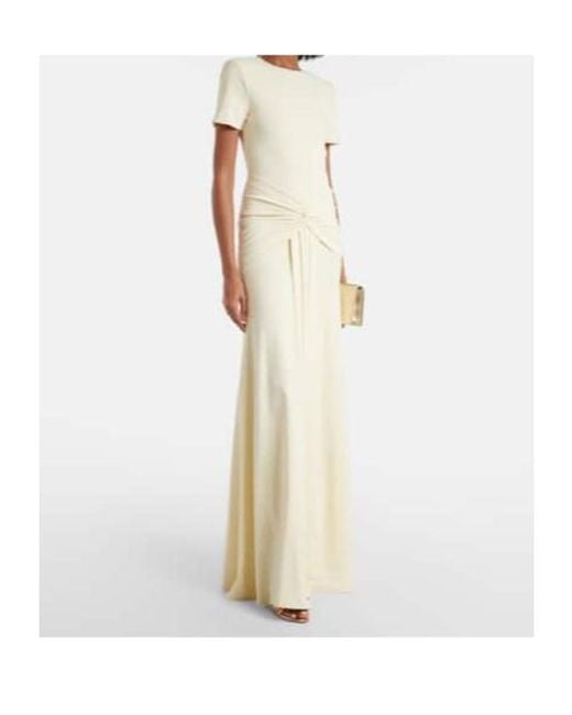 Roland Mouret White Gathered Gown