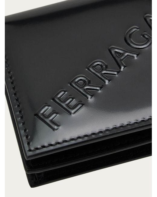 Ferragamo Black Logo Card Bag for men