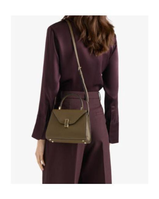 Valextra Brown Iside Small Top Handle Shoulder Bag