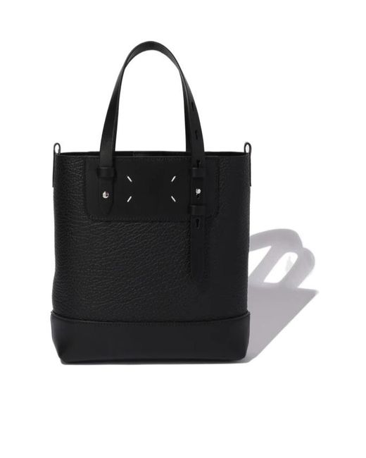 Maison Margiela Black Logo Print Tote Bag