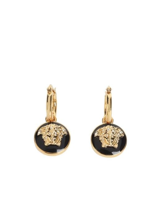 Versace Metallic Medusa-Head Earrings