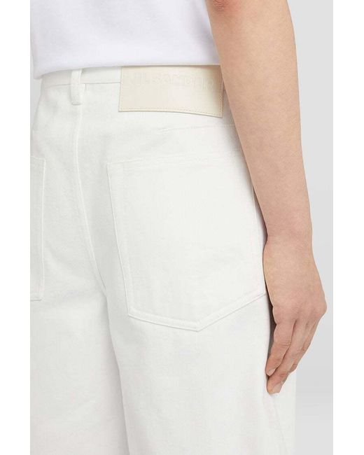 Jil Sander White Denim Shorts for men