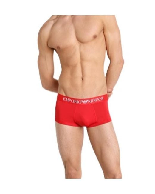 Emporio Armani Red Logo Detail Panties for men