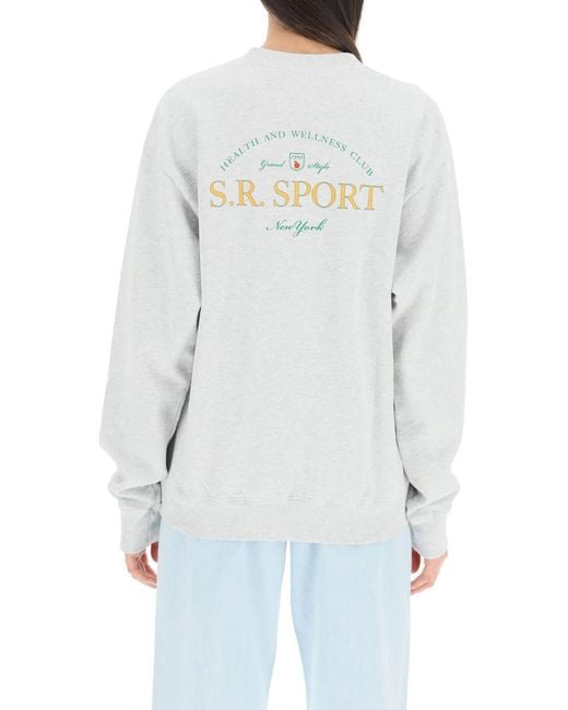 Sporty & Rich Blue Round Neck Hoodie