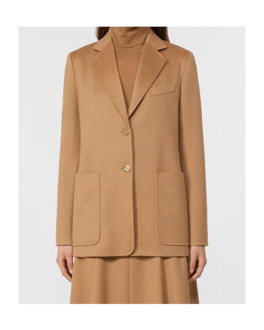 Max Mara Natural Belluno Single-Breasted Blazer