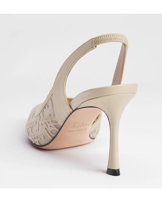 Dior White Aable Slingback Pump