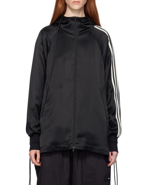 Y-3 Black Stripe Detailed Zip-Up Jacket