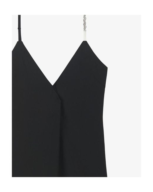 Givenchy Black Chain-Strap Sleeveless Top