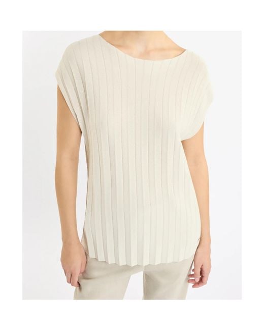 Fay White Boat Neck Knitwear