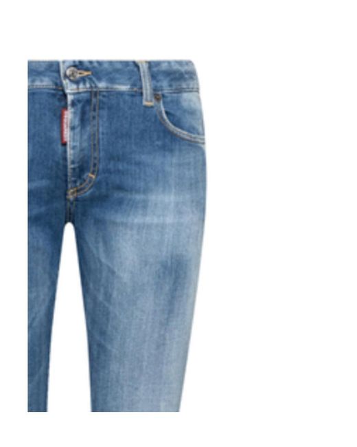 DSquared² Blue Distressed-Effect Jeans