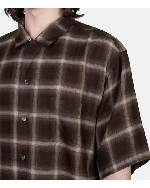 Ssstein Black Check-Pattern Shirt for men