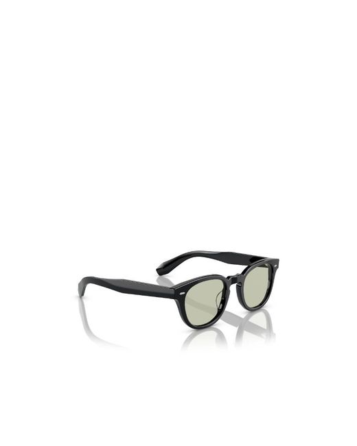 Oliver Peoples Metallic Oval Frame Sunglasses for men