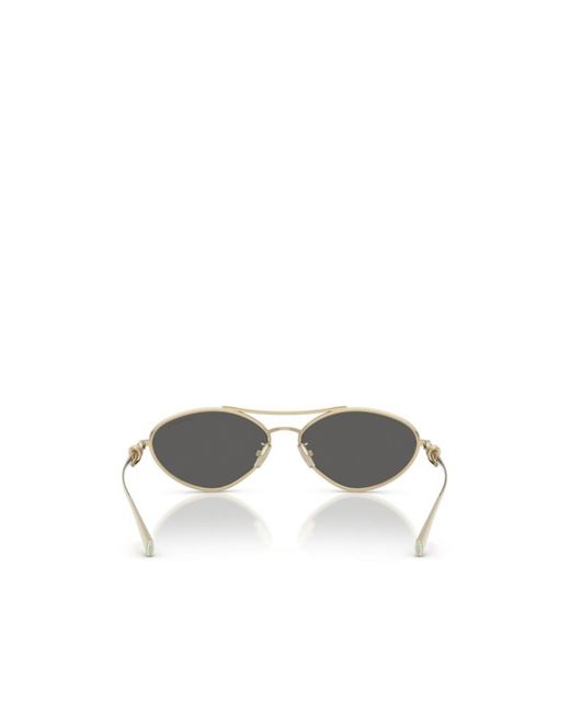 Tiffany & Co Gray Oval Frame Sunglasses