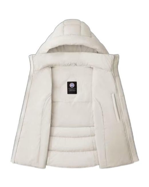Canada Goose White Clair Zip-Up Down Gilet
