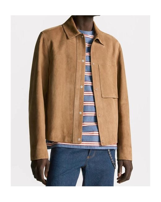Dior Brown Leather Jacket Clothing for men