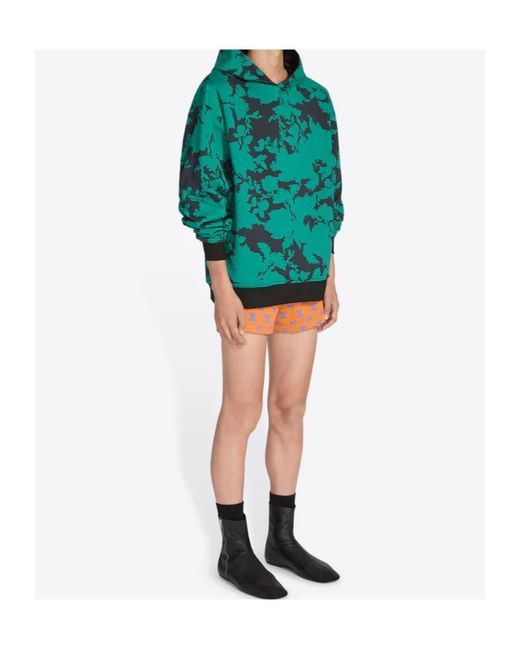 Dries Van Noten Blue Floral-Print Hoodie for men