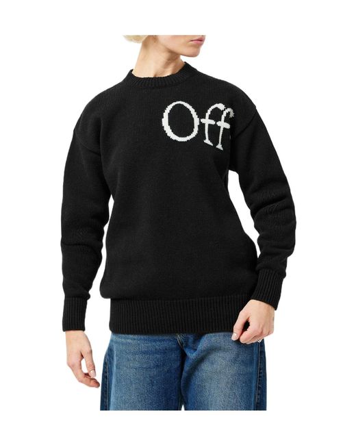 Off-White c/o Virgil Abloh Black Logo Crew Neck Jumper