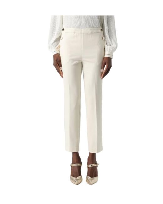 Twinset White Straight-Leg Casual Pants