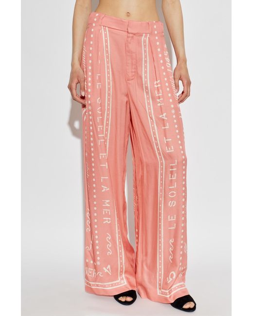 Balmain Pink Wide Trousers
