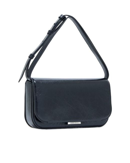 Giorgio Armani Blue Small X 10 Corso Como Patent-Leather Shoulder Bag