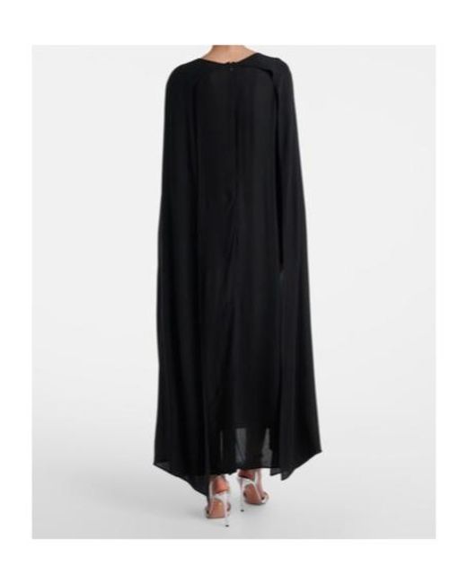 Plan C Black Georgette Midi Dress