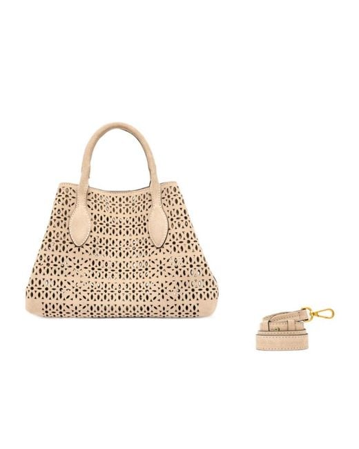 Gianni Chiarini Natural Mashup Perforated Tote Bag