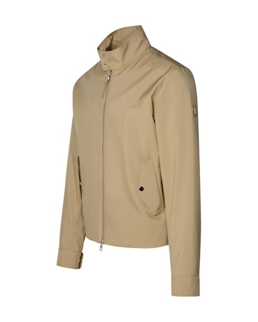 Moncler Natural High Neck Zip-Up Jacket for men