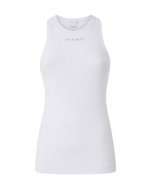 Pinko White Sleeveless Tops