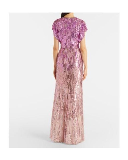 Jenny Packham Pink Dusk Sequined Gown