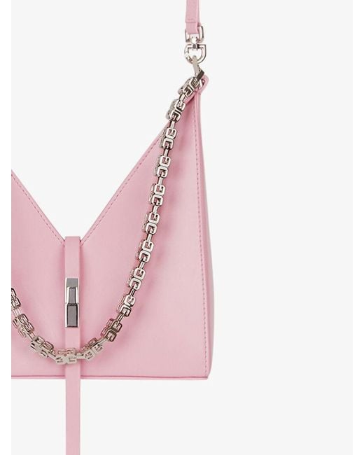 Givenchy Pink Mini Cut-Out Chain Link Shoulder Bag