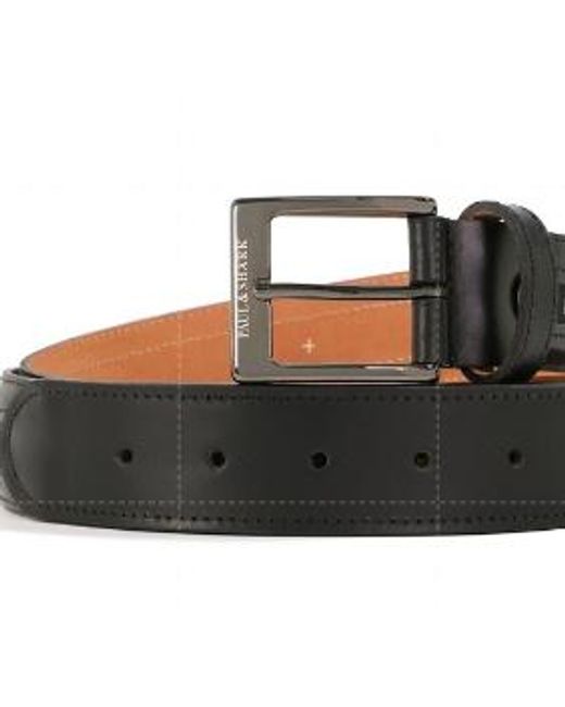 Paul & Shark White Logo Belt