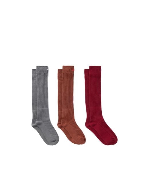 ShuShu/Tong Pack Of Three Embroidered Cotton-Blend Socks