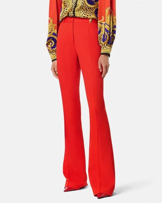 Versace Pressed-Crease Tailored Trousers