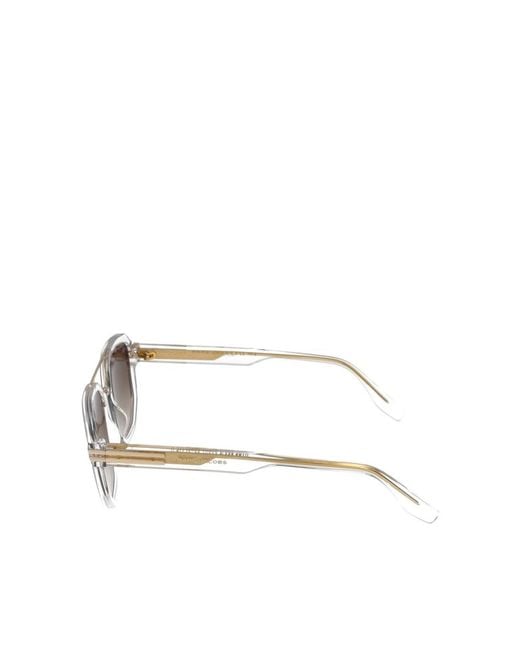 Marc Jacobs White Eyewear Pilot Frame Sunglasses for men