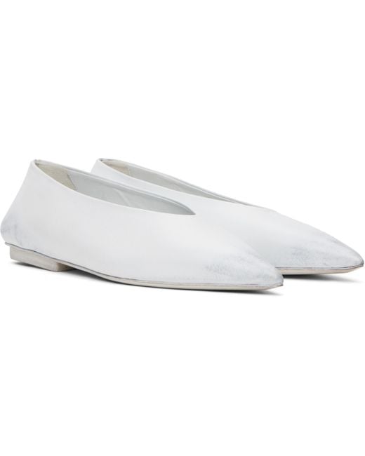 Marsèll White Ago Ballet Flats
