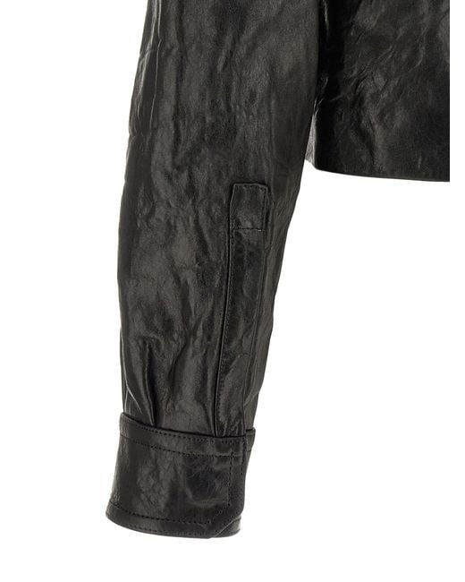 Rick Owens Black Alice Button-Up Jacket for men