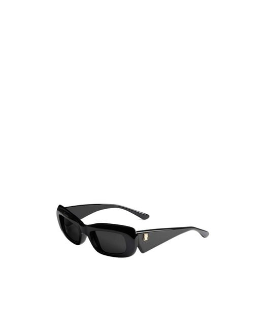 Balenciaga White Eyewear Diva Rectangle Frame Sunglasses