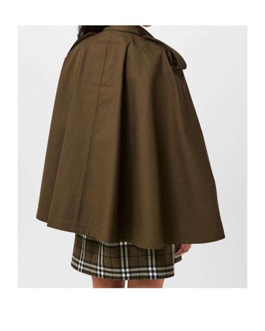 Burberry Green A Cape-Style Casual Jacket