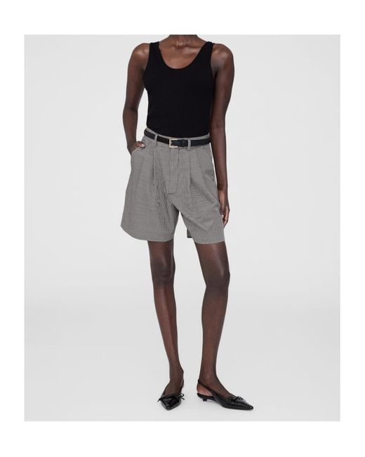 Anine Bing Gray Belt Loop Shorts