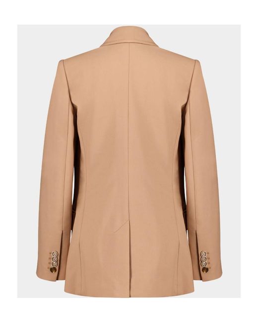 Zimmermann Natural Double-Breasted Wool Blazer