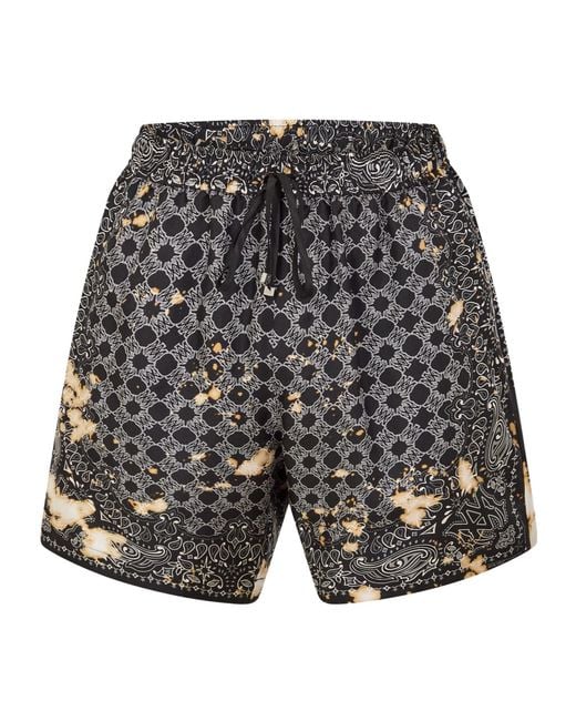 Amiri Gray Casual Printed Shorts for men