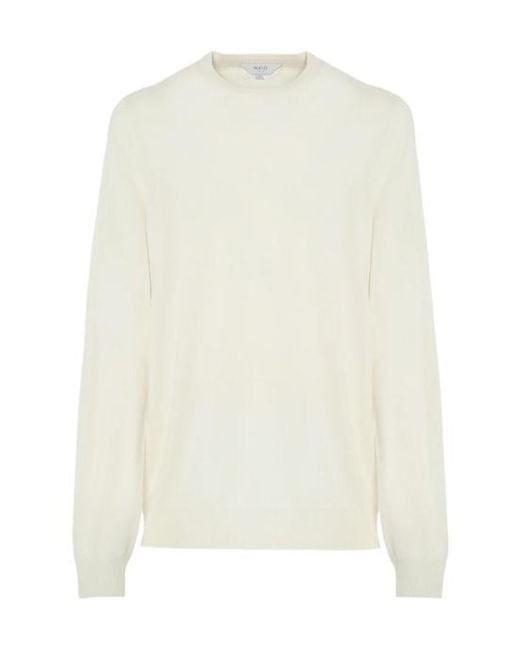 Malo White Cashmere Crewneck Knitwear for men
