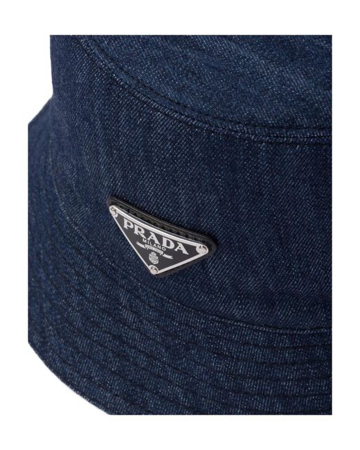 Prada Blue Denim Bucket Hat