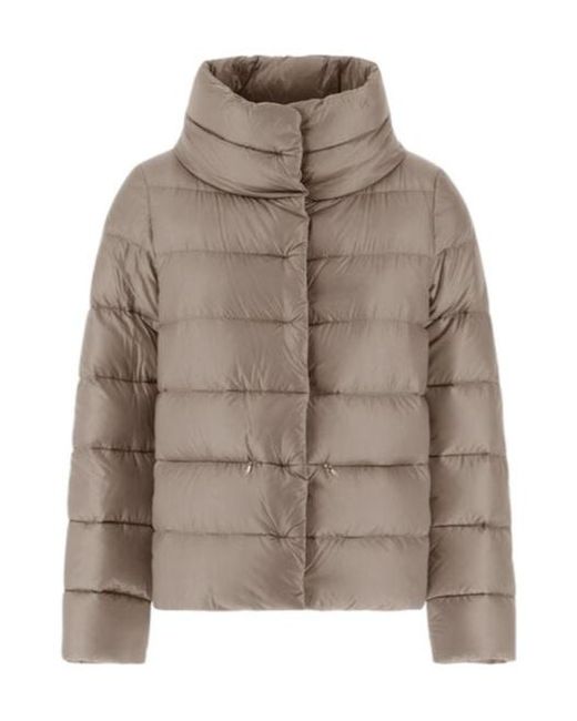 Herno Brown Long-Sleeved Down Jacket