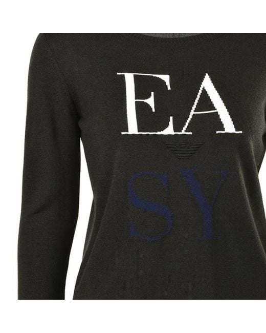 Emporio Armani Black Dark Logo Long Sweater