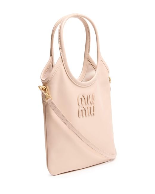 Miu Miu Natural Mini Ivy Soft Leather Bag