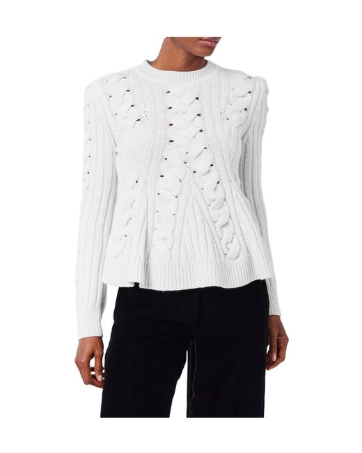 McQueen Gray Alex Cable Crew Neck Jumper